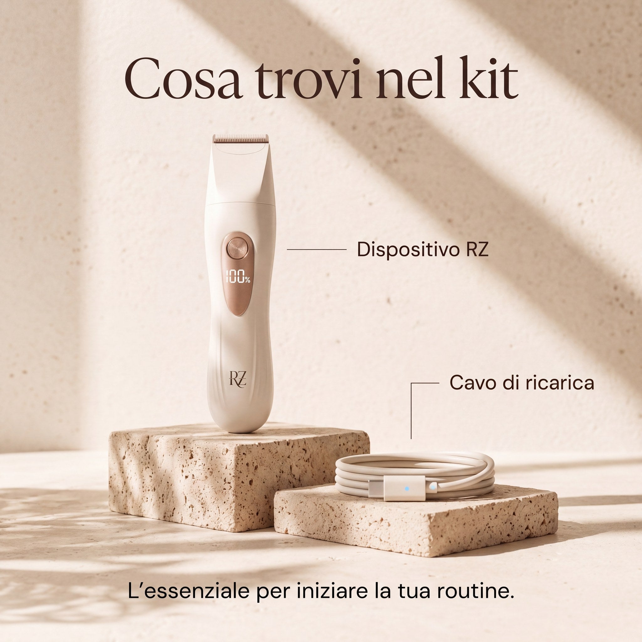 Cosa trovi nel kit: dispositivo Rientro Zero e cavo di ricarica